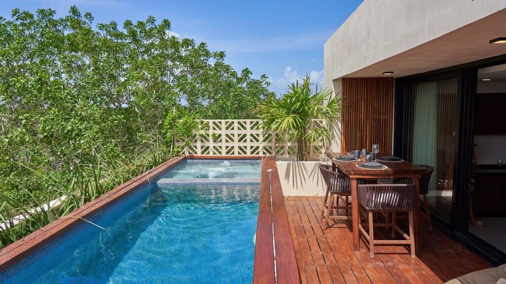 Terraza de Penthouse 2 recámaras en Aru Aldea Zama Tulum