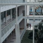 Campus de escuela internacional moderna