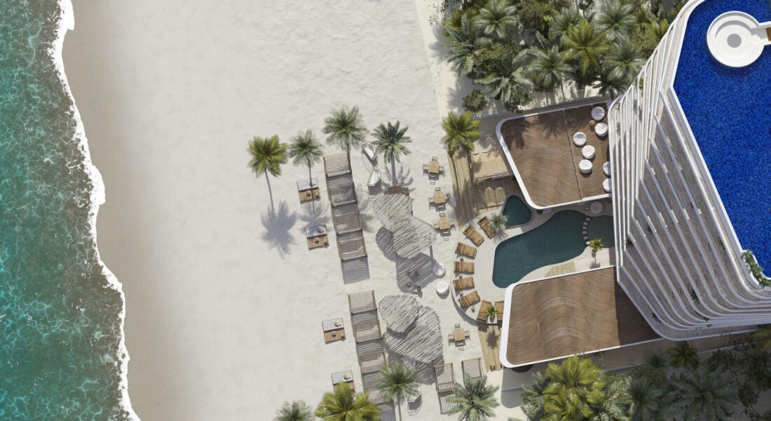 Crop aereo Beach club