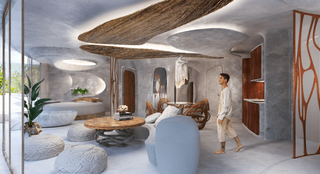 Interior Azulik residences departamentos de lujo en tulum