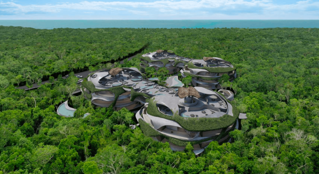 aerial view azulik residences tulum