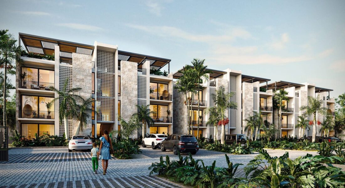 Tres Patios Departamentos residenciales en preventa Playa del Carmen