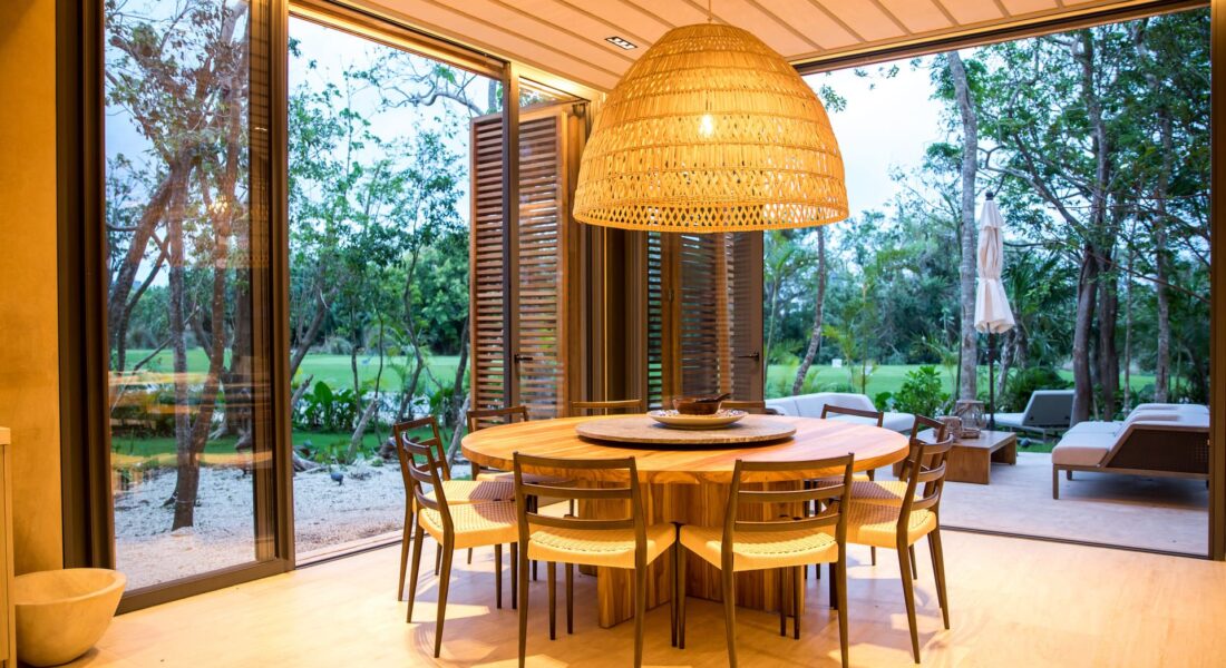 comedor iluminado